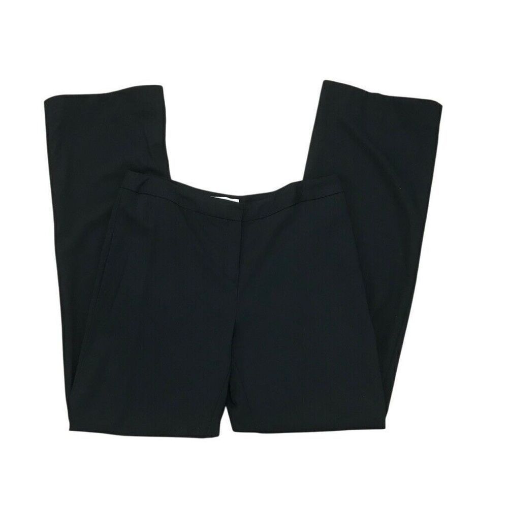 Santorelli Made in Italy Women's Black Straight-Leg Trousers Pants Size 12